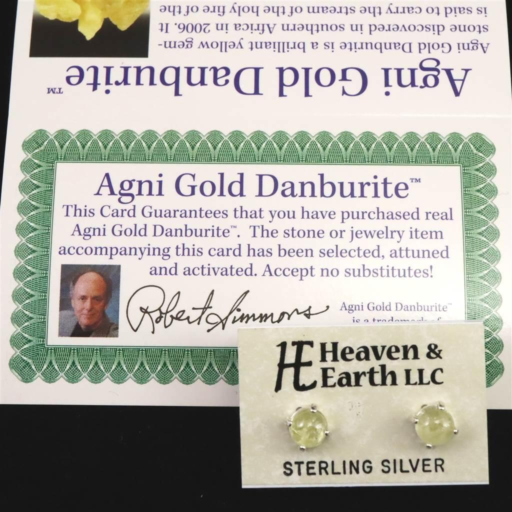 H&E社 アグニゴールドダンビュライト 6mmラウンド ピアス  #98746 | 4枚目