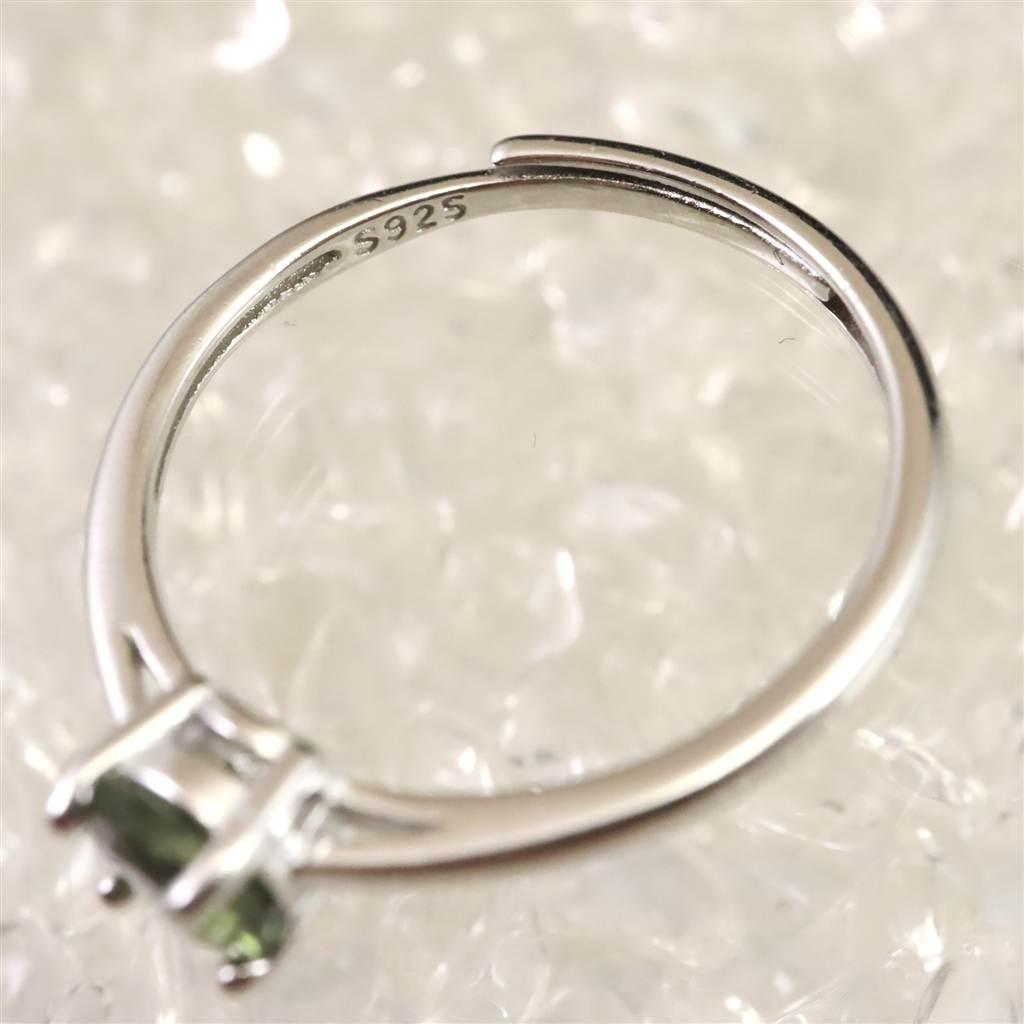 モルダバイト 5mmラウンドカット リング フリーサイズ type.F #65490 | 6枚目