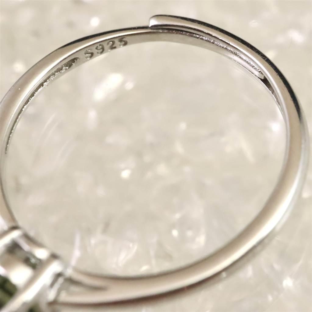 モルダバイト 5mmラウンドカット リング フリーサイズ type.D #58774 | 7枚目