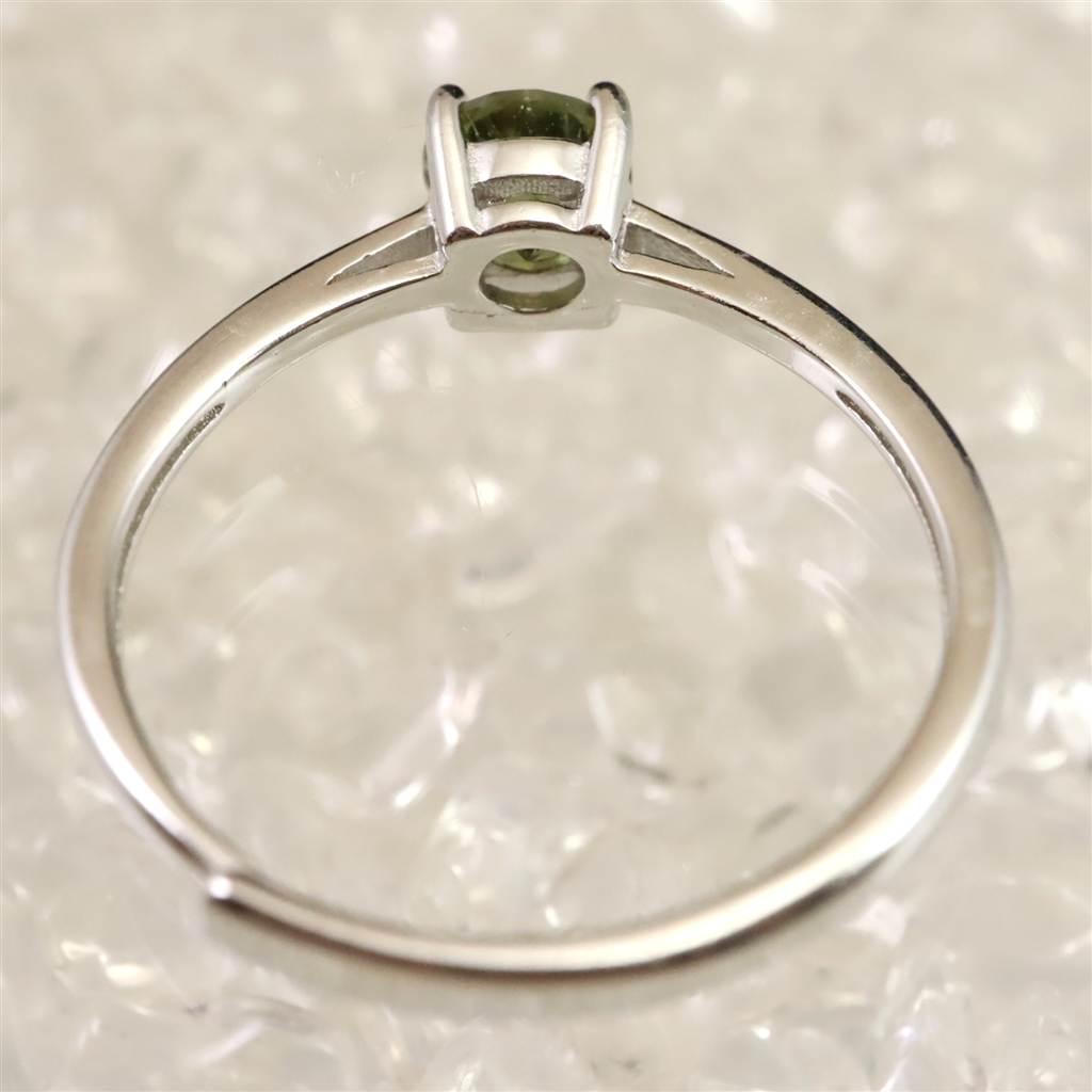 モルダバイト 5mmラウンドカット リング フリーサイズ type.C #32658 | 6枚目