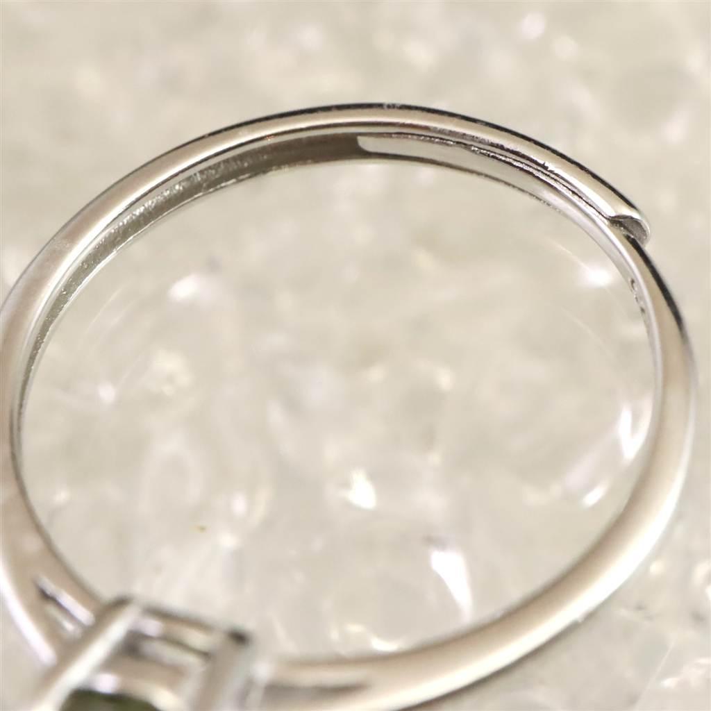 モルダバイト 5mmラウンドカット リング フリーサイズ type.C #32658 | 7枚目