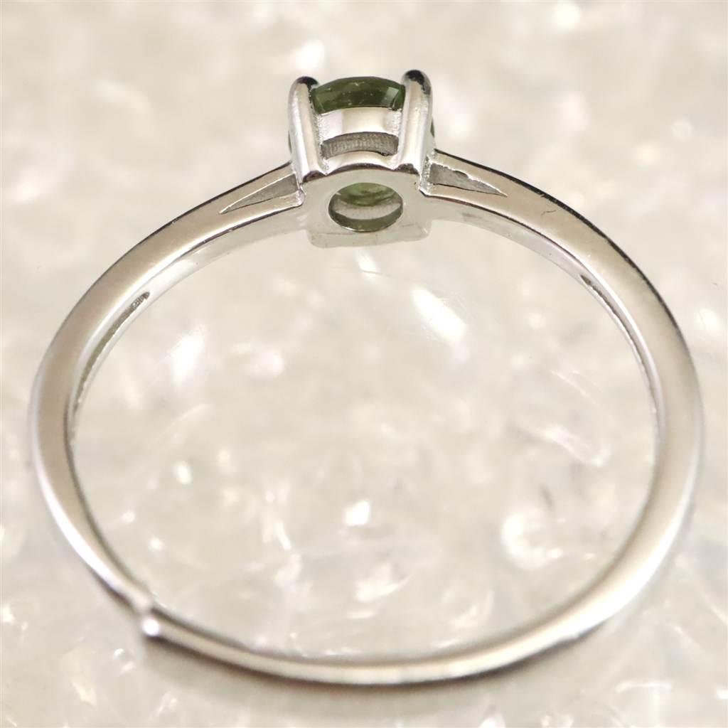 モルダバイト 5mmラウンドカット リング フリーサイズ type.A #85680 | 6枚目