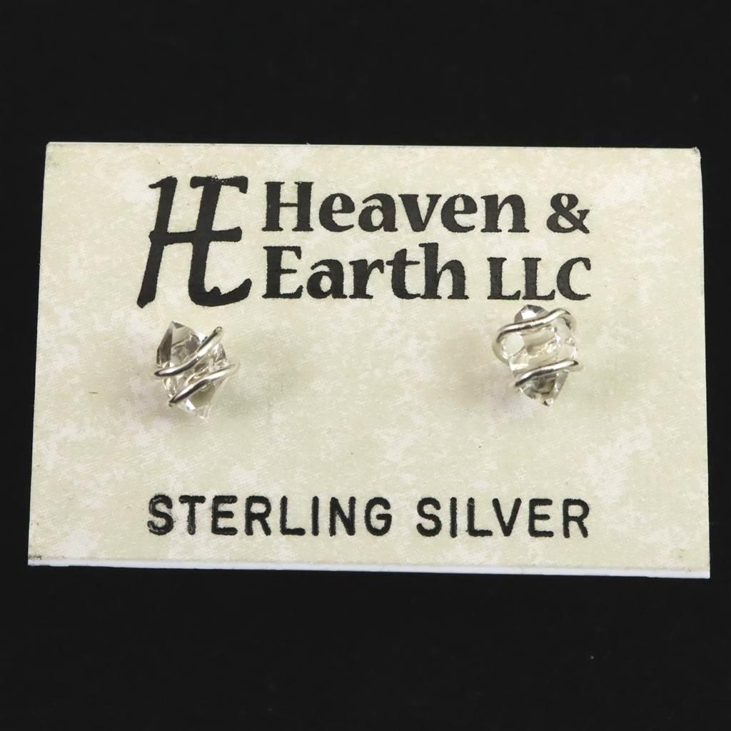 H&E社 ハーキマーダイヤモンド　原石　ピアス  #54778