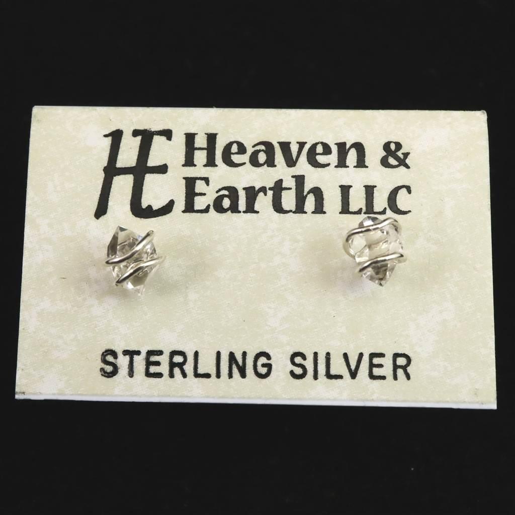 H&E社 ハーキマーダイヤモンド　原石　ピアス  #54778 | 2枚目