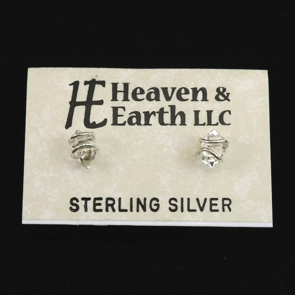 H&E社 ハーキマーダイヤモンド　原石　ピアス  #18579