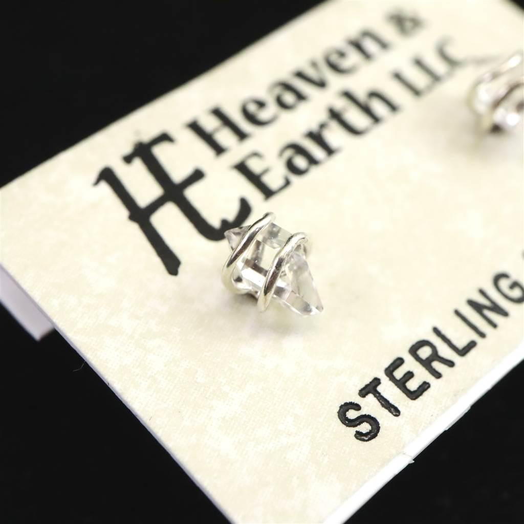 H&E社 ハーキマーダイヤモンド　原石　ピアス  #18579 | 2枚目