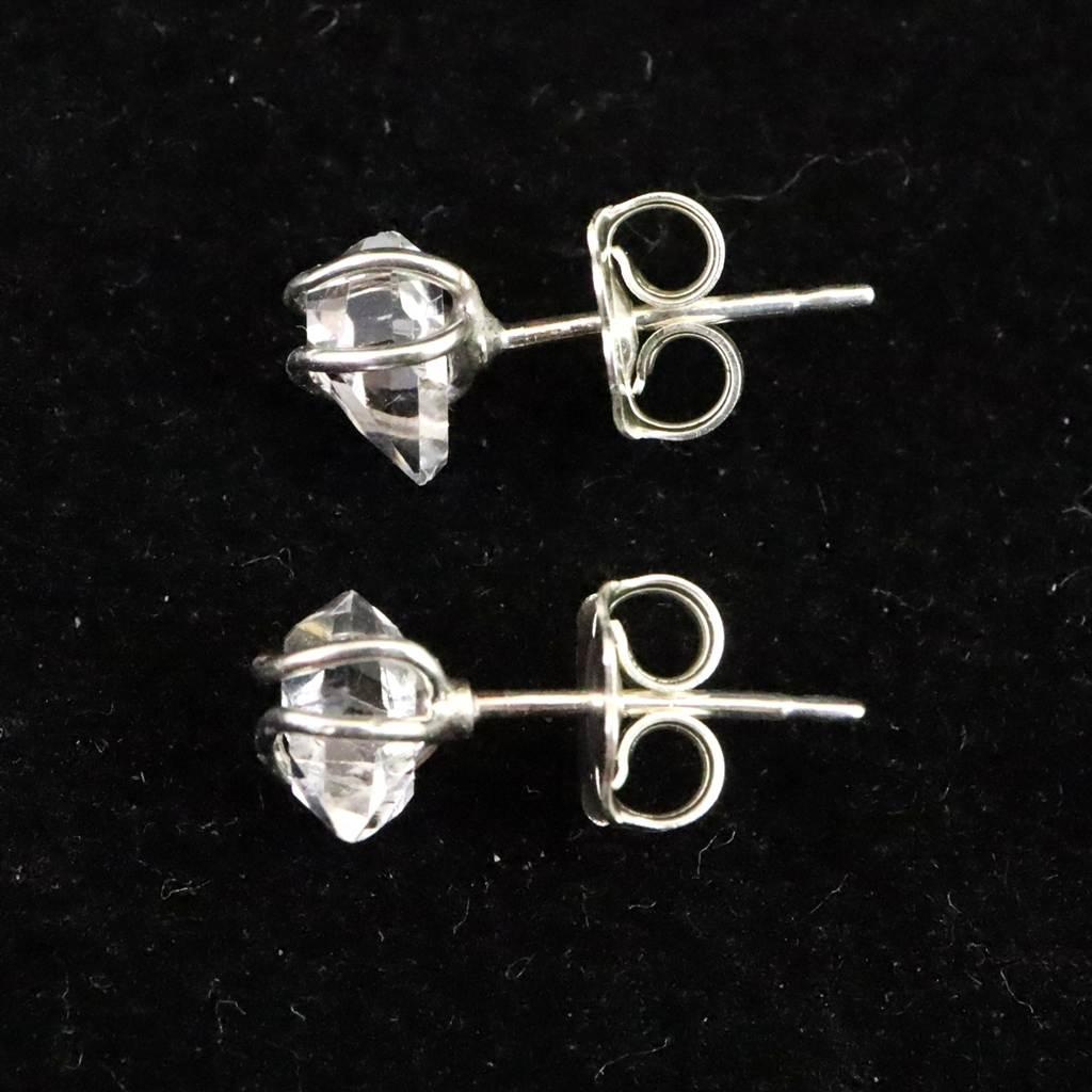 H&E社 ハーキマーダイヤモンド　原石　ピアス  #18579 | 4枚目