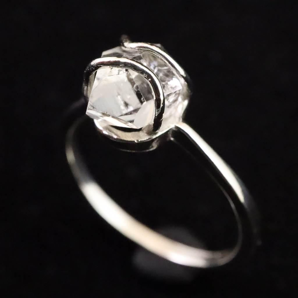 H&E社 ハーキマーダイヤモンド 原石 リング 11号 1.6ｇ #97224 | 3枚目