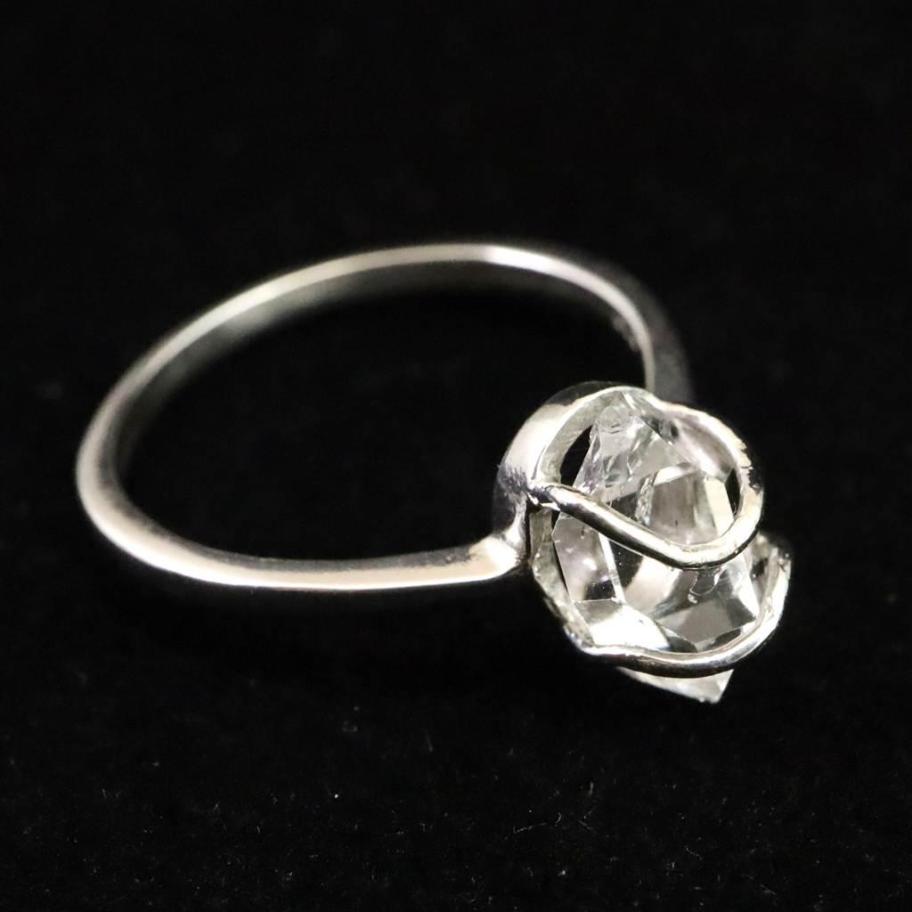 H&E社 ハーキマーダイヤモンド 原石 リング 11号 1.6ｇ #97224 | 4枚目