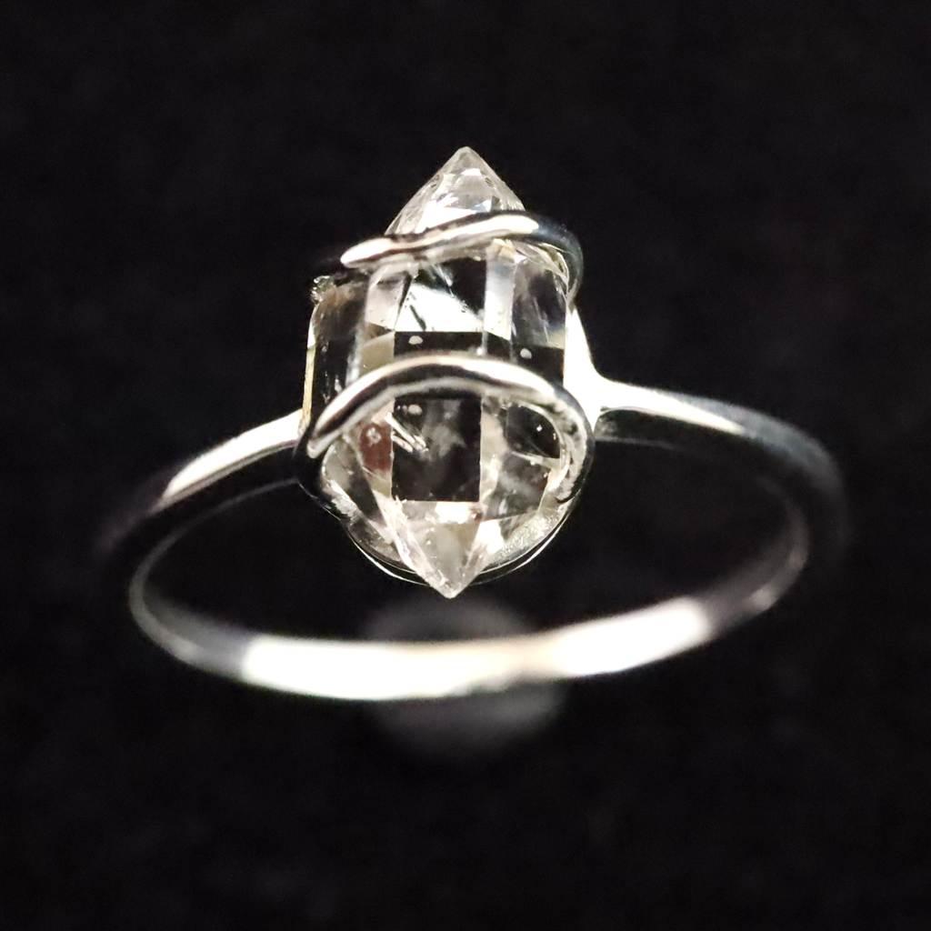 H&E社 ハーキマーダイヤモンド 原石 リング 14号 1.6ｇ #41467 | 2枚目