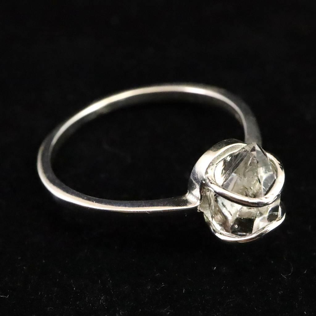 H&E社 ハーキマーダイヤモンド 原石 リング 14号 1.6ｇ #41467 | 5枚目