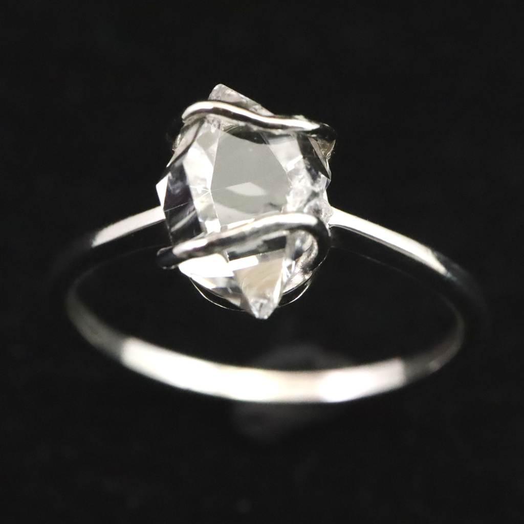 H&E社 ハーキマーダイヤモンド 原石 リング 16号 1.7ｇ #92384