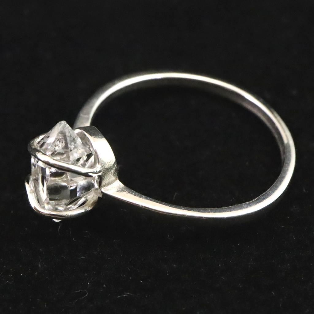 H&E社 ハーキマーダイヤモンド 原石 リング 16号 1.7ｇ #92384 | 6枚目