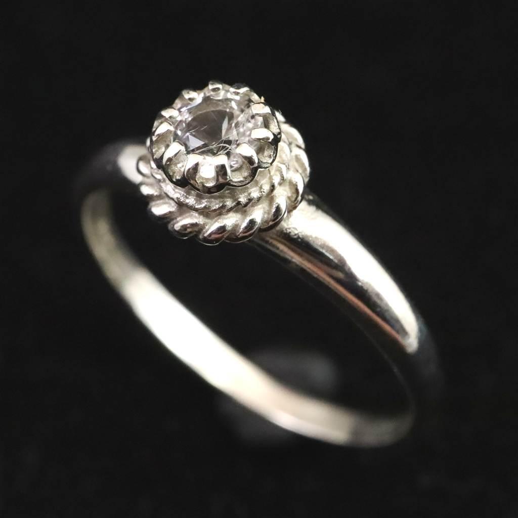 H＆E社 アゼツライト 5mmラウンド リング 16号  現品 2.0g #28400 | 4枚目