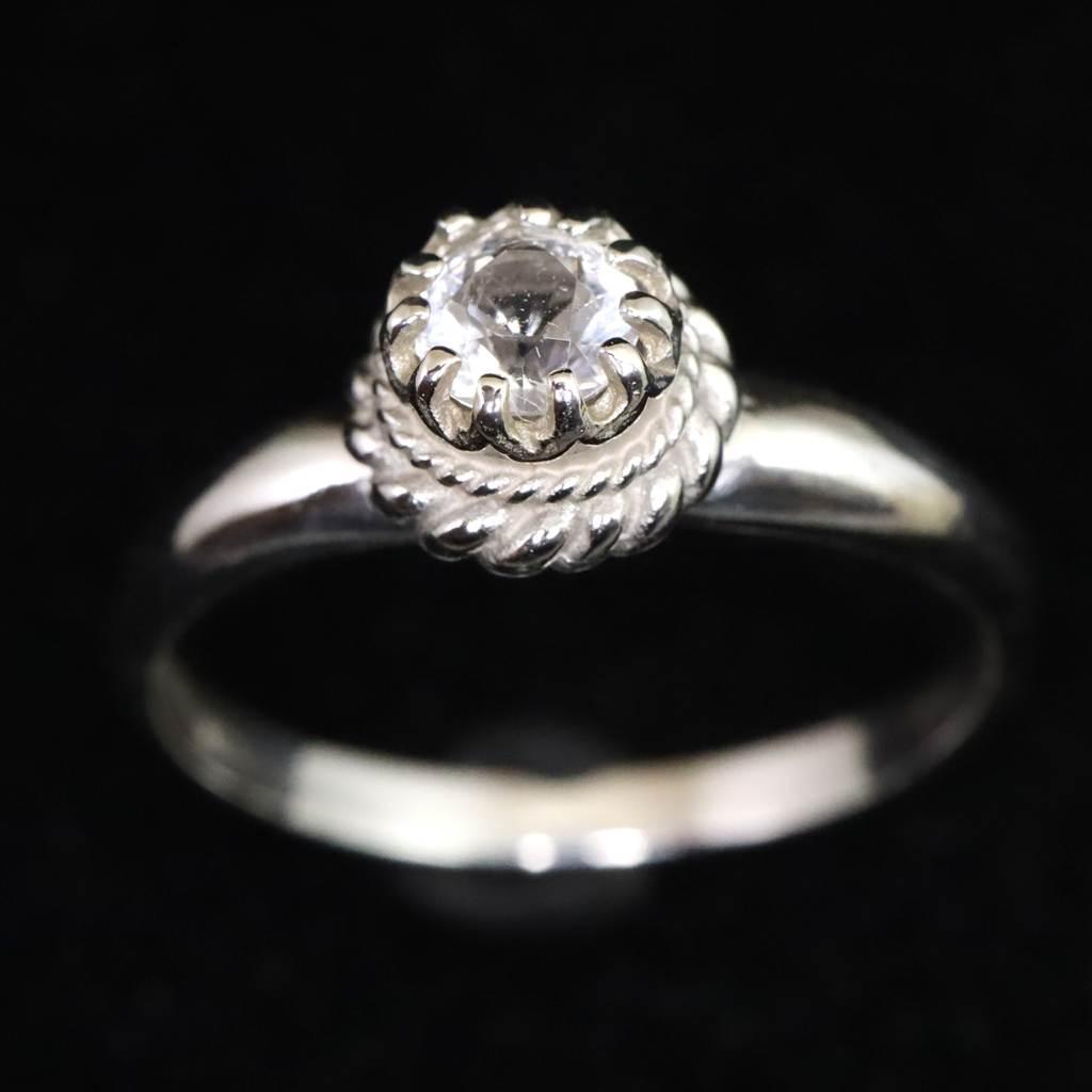 H＆E社 アゼツライト 5mmラウンド リング 14号  現品 2.1g #56735 | 2枚目