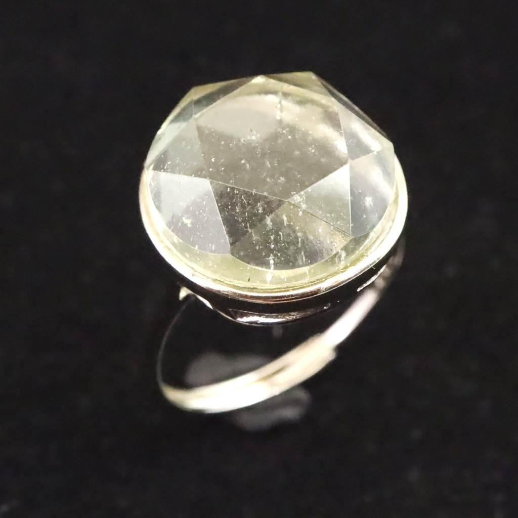 リビアンデザートグラス 13.5mmヘキサゴンカット リング  3.3g  #42946 | 3枚目