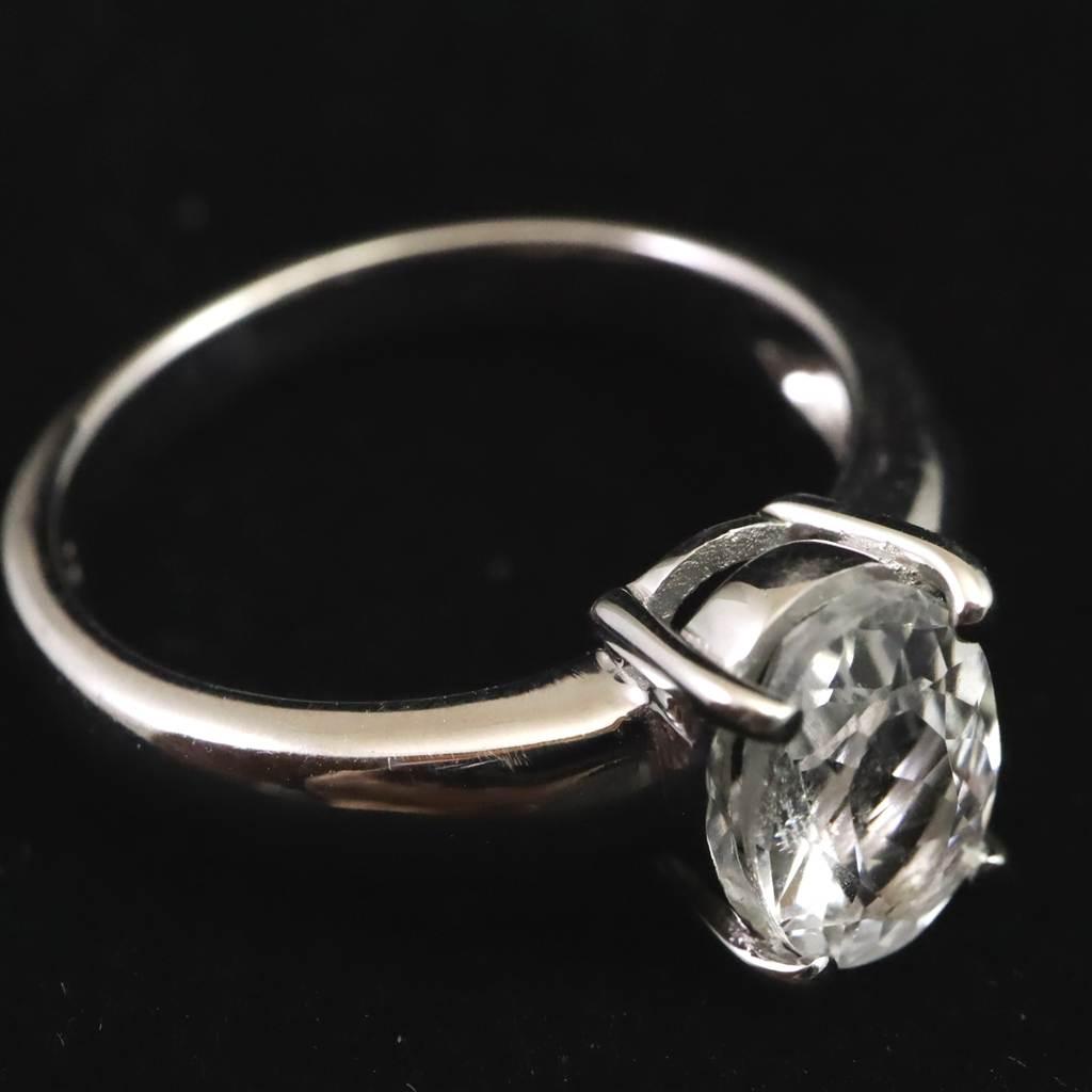 ブラジル産 フェナカイト 8.3mmオーバルカット リング 鑑別書付 11号 #79318 | 6枚目