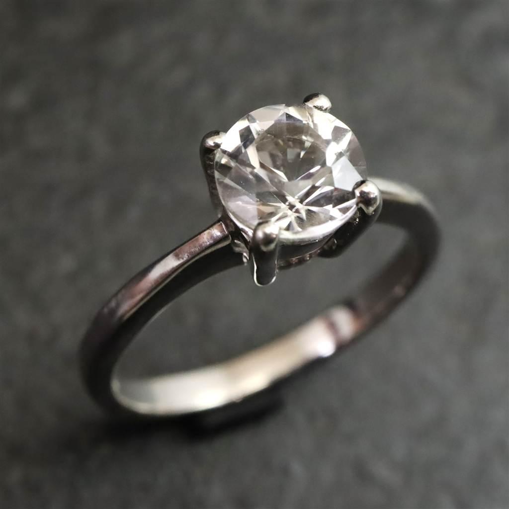 ブラジル産 フェナカイト 6.5mmラウンドカット リング 鑑別書付 13.5号 #85976 | 2枚目