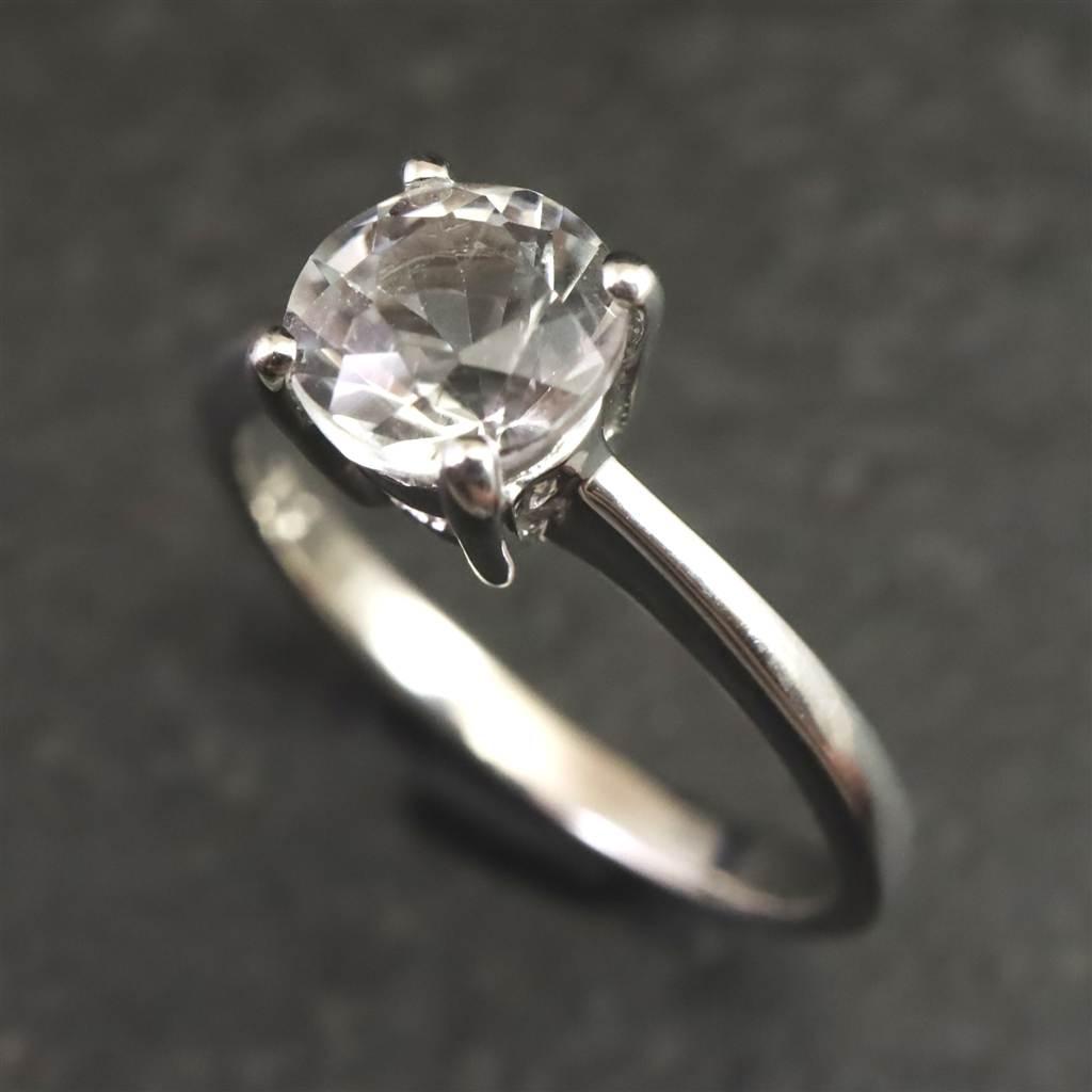 ブラジル産 フェナカイト 6.5mmラウンドカット リング 鑑別書付 13.5号 #85976 | 3枚目