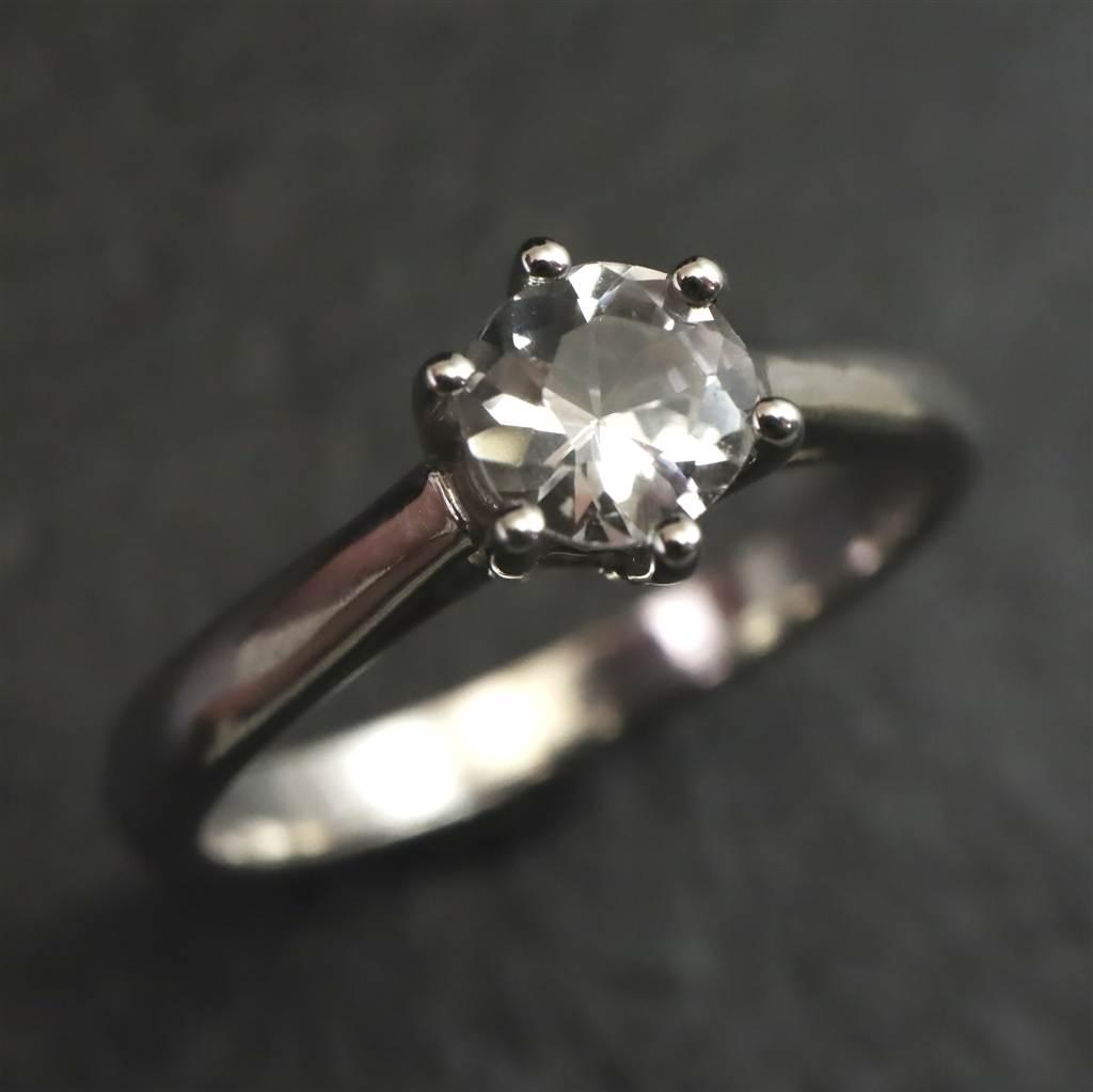 ブラジル産 フェナカイト 5mmラウンドカット リング 鑑別書付 13号 #72089 | 2枚目