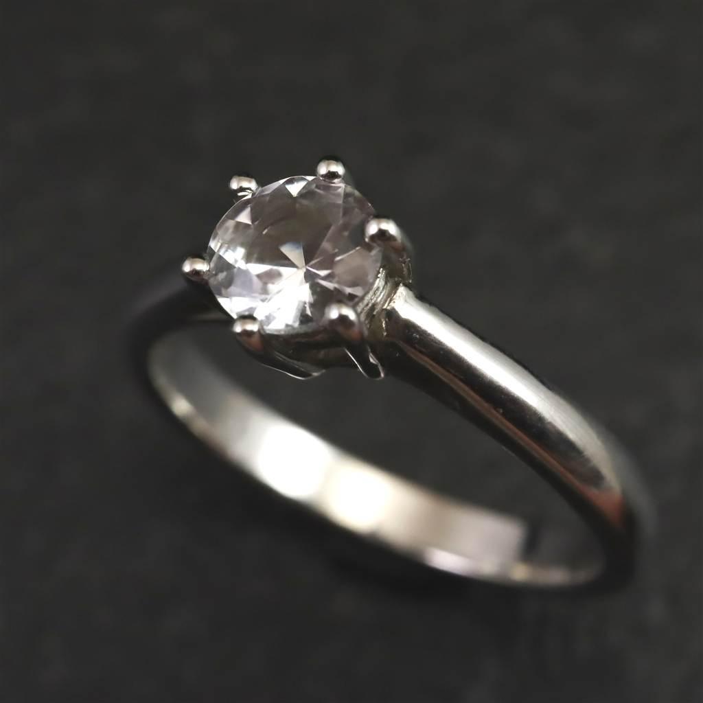 ブラジル産 フェナカイト 5mmラウンドカット リング 鑑別書付 13号 #72089 | 3枚目