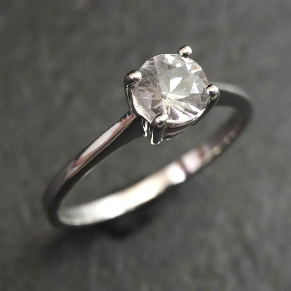 ブラジル産 フェナカイト 5mmラウンドカット リング 鑑別書付 13号 #98321 | 2枚目