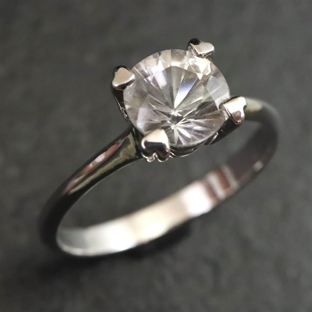 ブラジル産 フェナカイト 6.6mmラウンドカット リング 鑑別書付 15号 #51082 | 2枚目