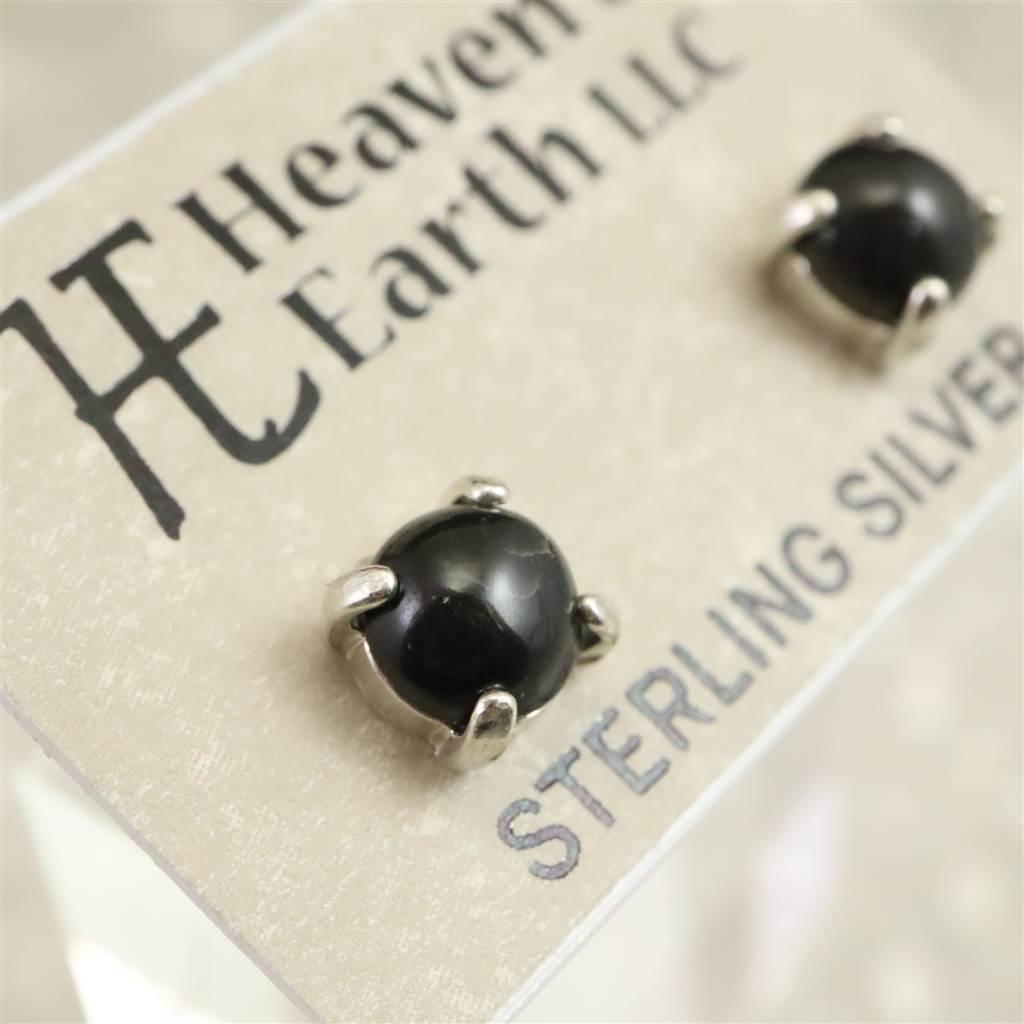 H&E社 マスターシャーマナイト 6mmラウンド ピアス   #62687 | 2枚目