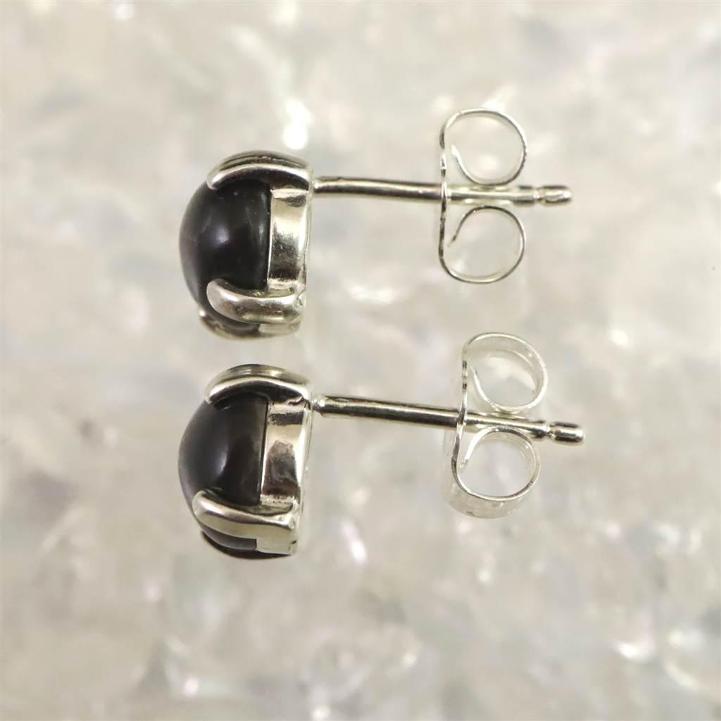 H&E社 マスターシャーマナイト 6mmラウンド ピアス   #62687 | 5枚目