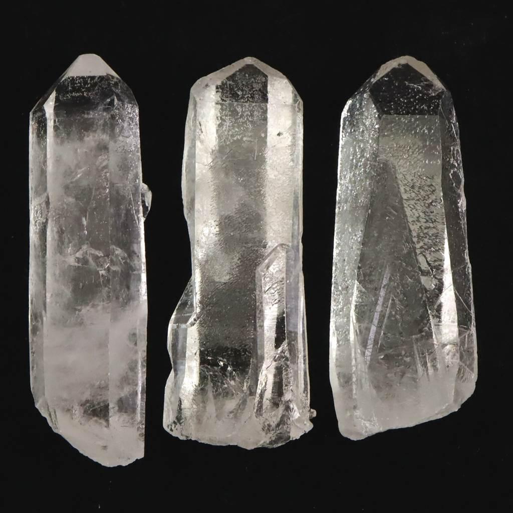 ブラジル トマスゴンサガ産 水晶　原石 3本セット 94g #263951枚目の画像