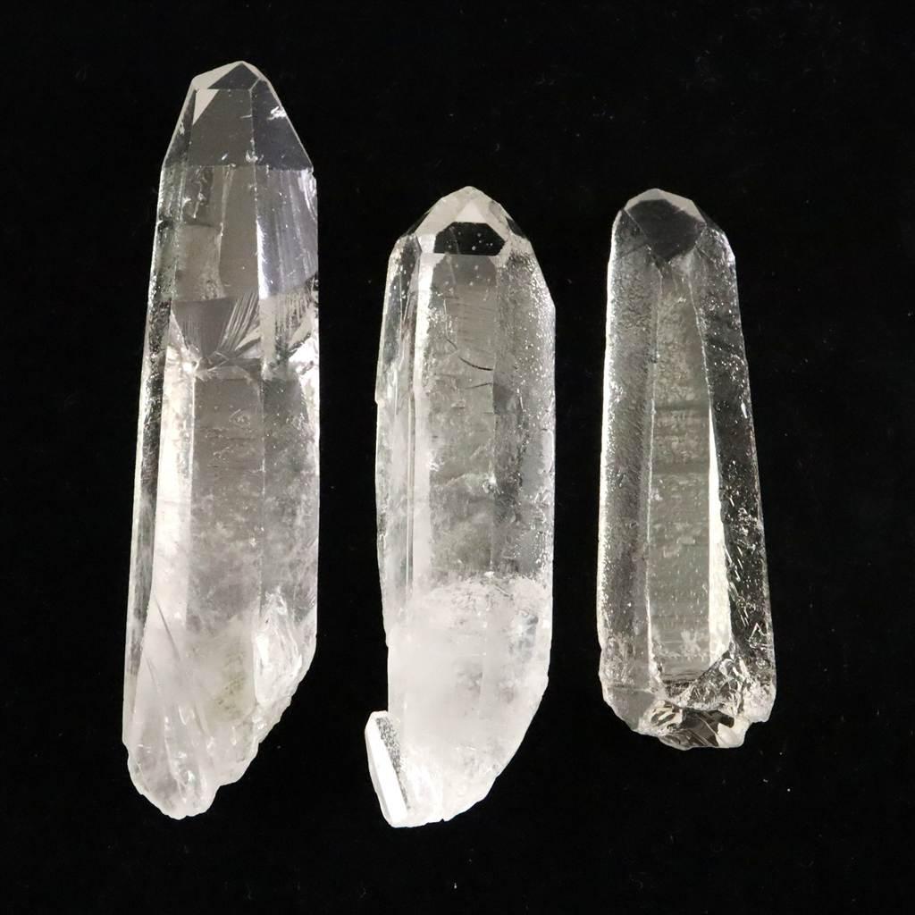 ブラジル トマスゴンサガ産 水晶　原石 3本セット 101g #284101枚目の画像