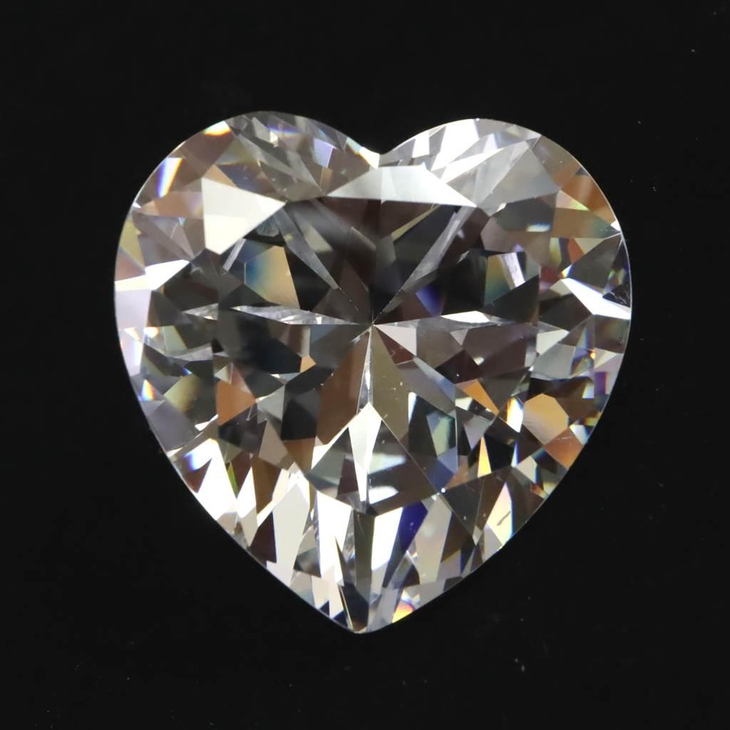 キュービックジルコニア CZ  30mm ハート ブリリアントカット ルース クリア　 #38152