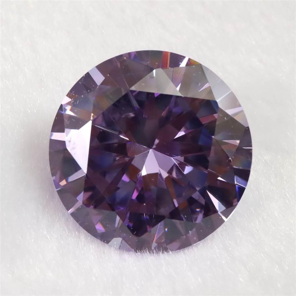 キュービックジルコニア CZ  30mm ラウンドカット ルース ラベンダー #49496