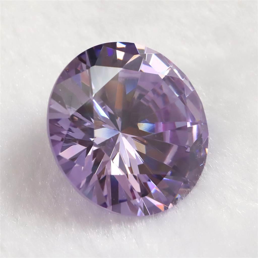 キュービックジルコニア CZ  30mm ラウンドカット ルース ラベンダー #49496 | 2枚目