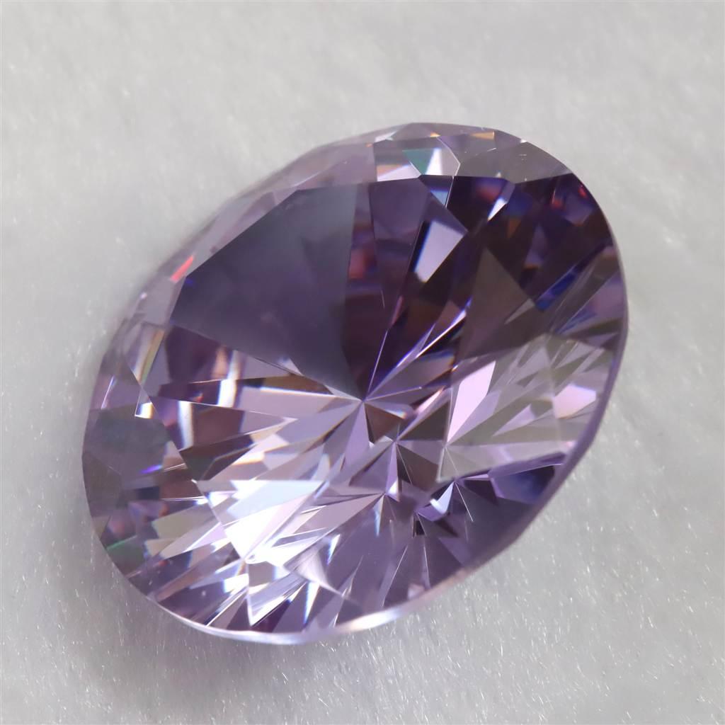 キュービックジルコニア CZ  30mm ラウンドカット ルース ラベンダー #49496 | 3枚目