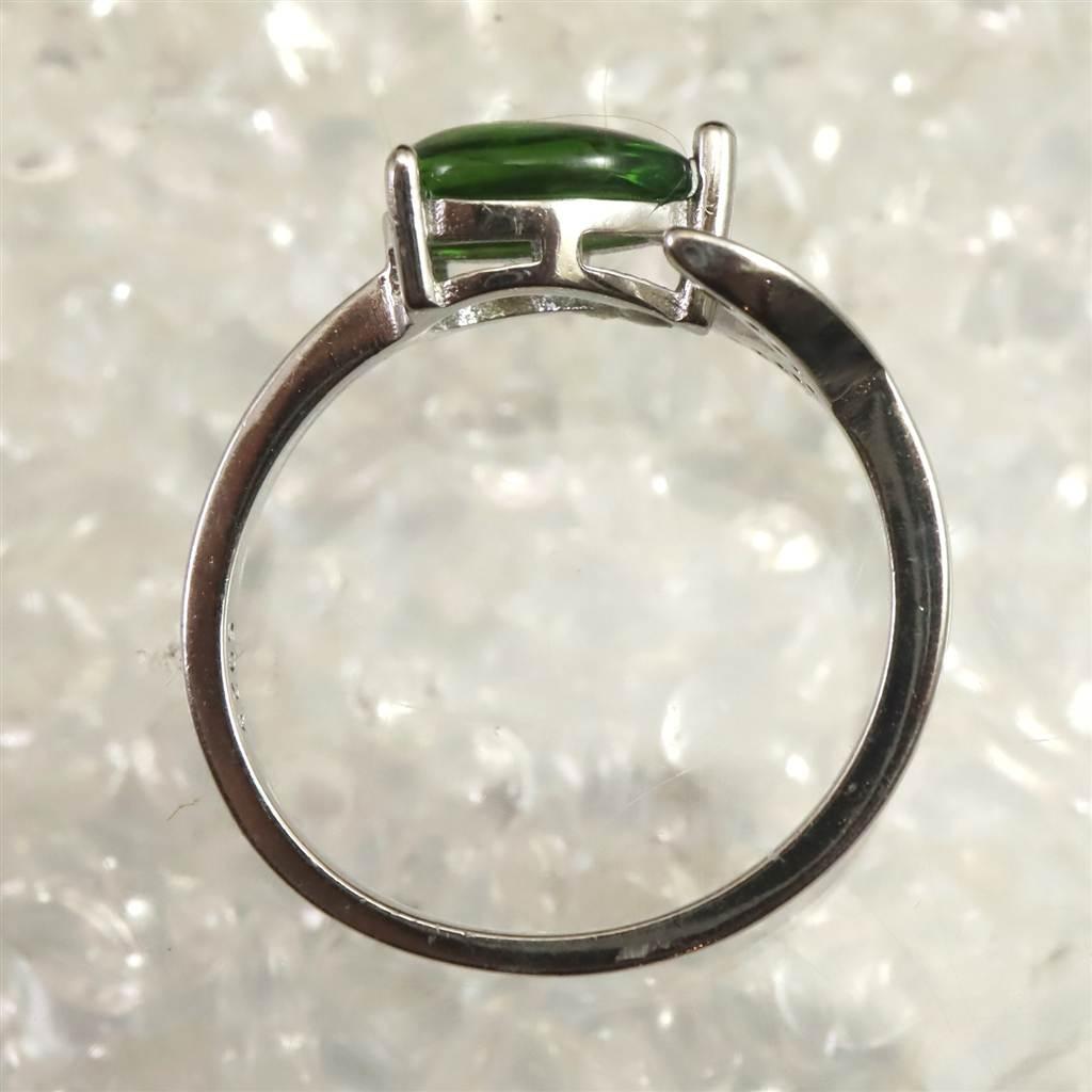 クロムダイオプサイド　9X7mmドロップ 指輪 リング 2.41g #42418 | 7枚目