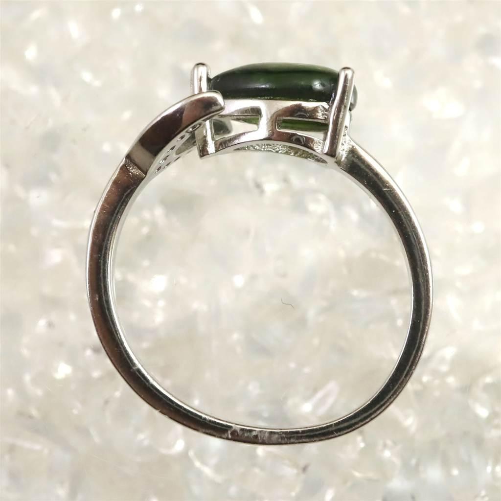 クロムダイオプサイド　9X7mmドロップ 指輪 リング 2.4g #51122 | 7枚目