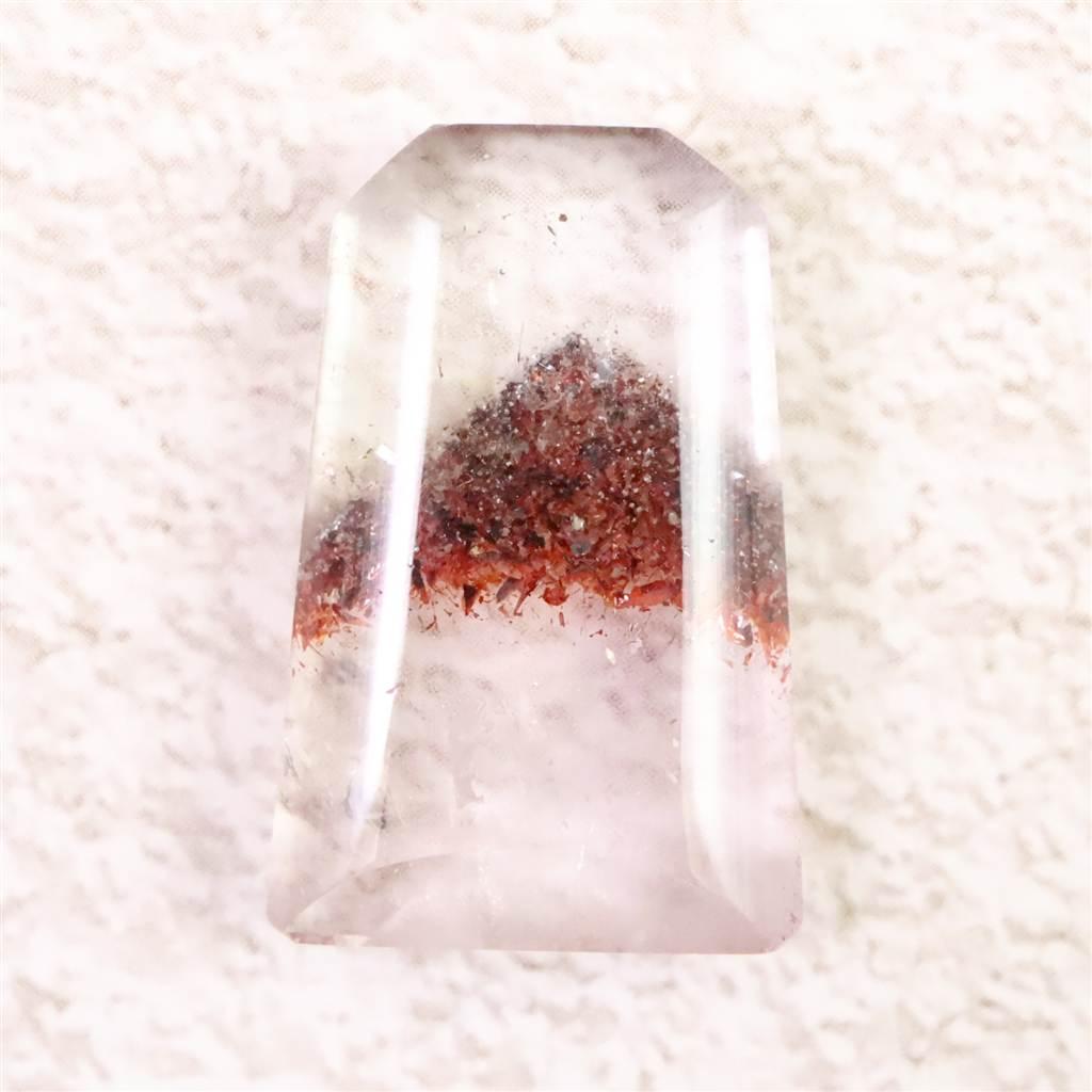 ストロベリークォーツ ファントム 5A 21X14mm ルース　13.8ct #32156