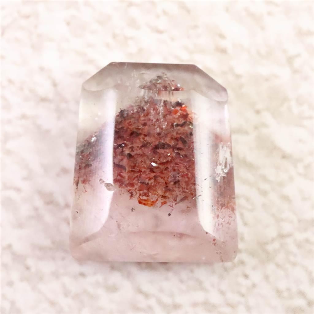 ストロベリークォーツ ファントム 5A 14X11mm ルース　7.78ct #47570