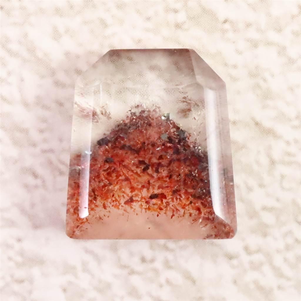 ストロベリークォーツ ファントム 5A 12X11mm ルース　5.98ct #56501