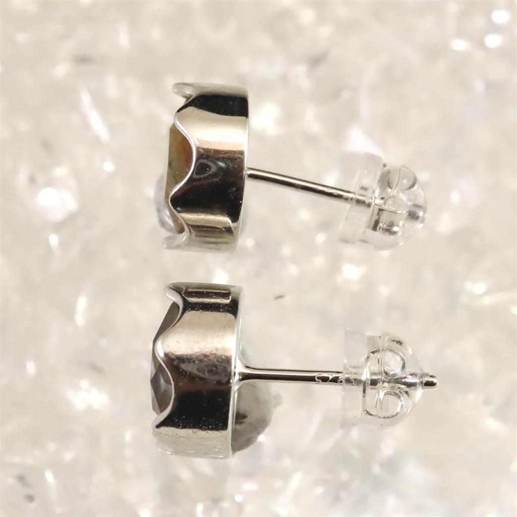 ロシア産　パラサイト隕石　8mmラウンド　ピアス 3.04g #71144 | 2枚目