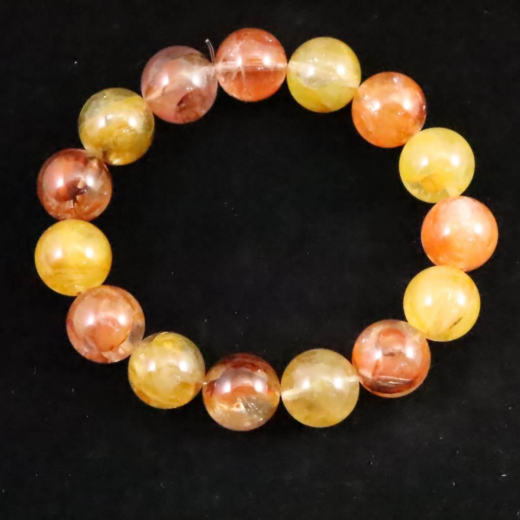 オーロラクォーツ ライモナイトインクォーツ 15mmブレスレット 74.1g #42987