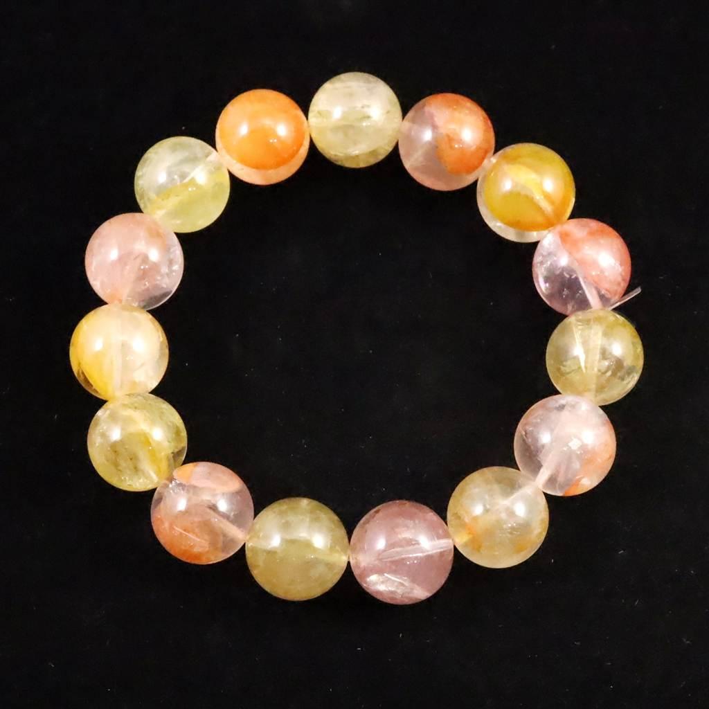 オーロラクォーツ ライモナイトインクォーツ 14.5mmブレスレット 65.6g #26473