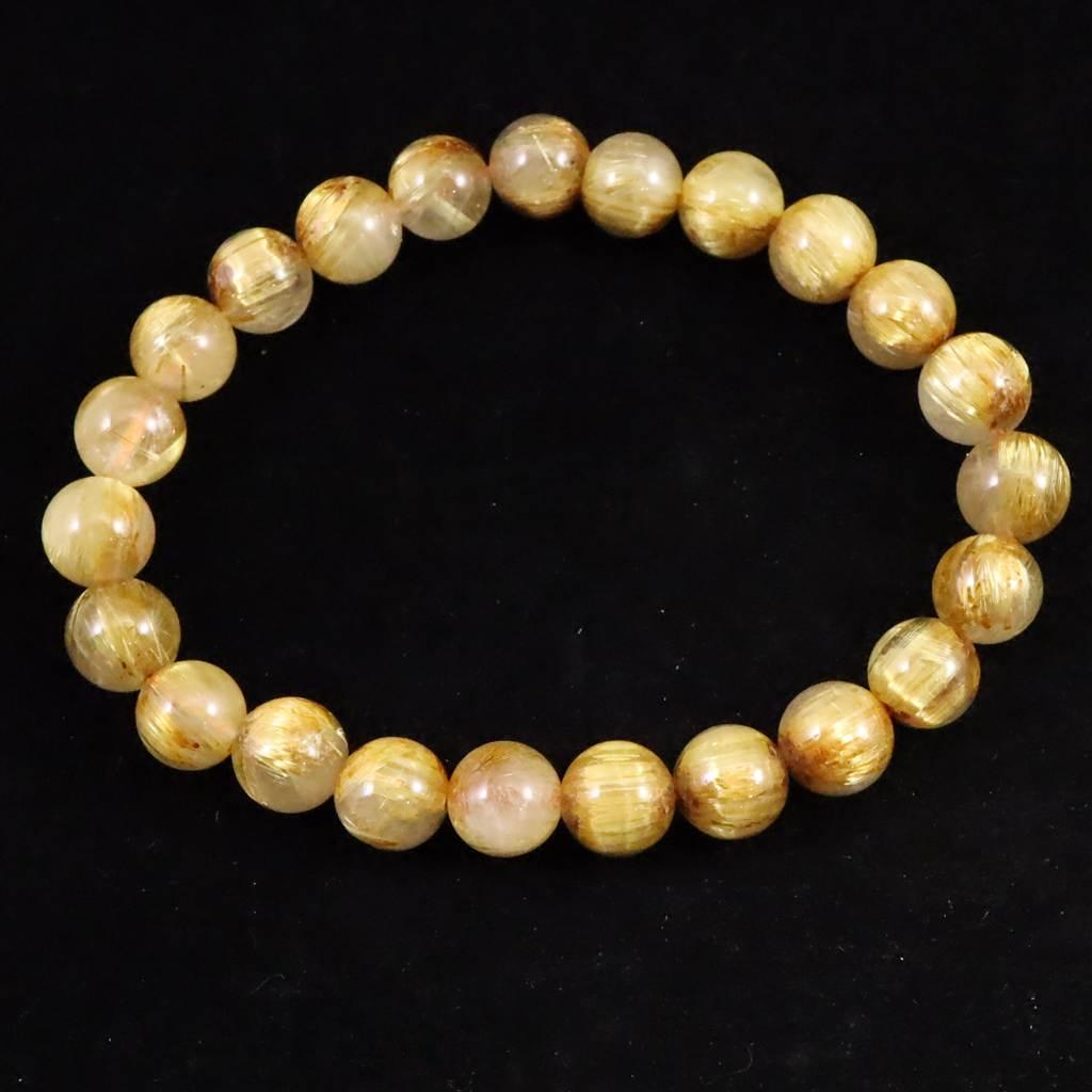 ゴールドルチルクォーツ AAAA 8mmブレスレット 18.1g #55625