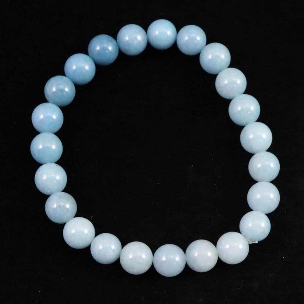 スコルザライト トロレアイト トロール石 8mm玉グラデーションブレスレット 18.4g #92815