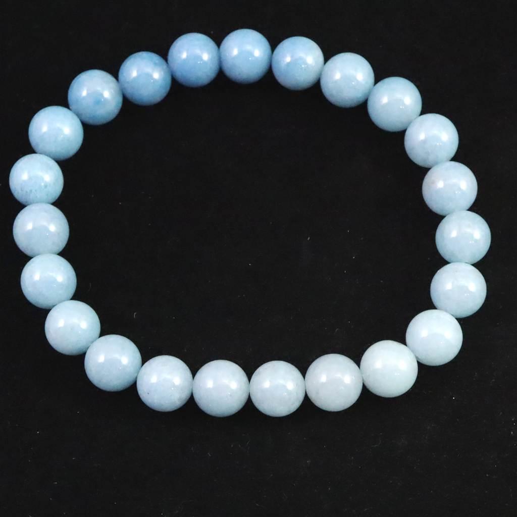 スコルザライト トロレアイト トロール石 8.5mm玉グラデーションブレスレット 20.6g #41398