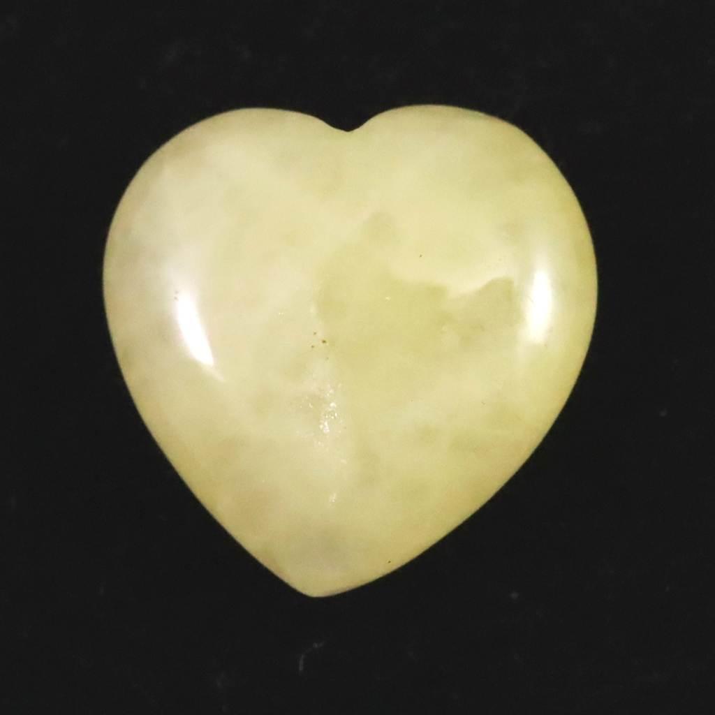 H&E社 サチャロカイエロー アゼツライト　15mmハート  2.7g #51161