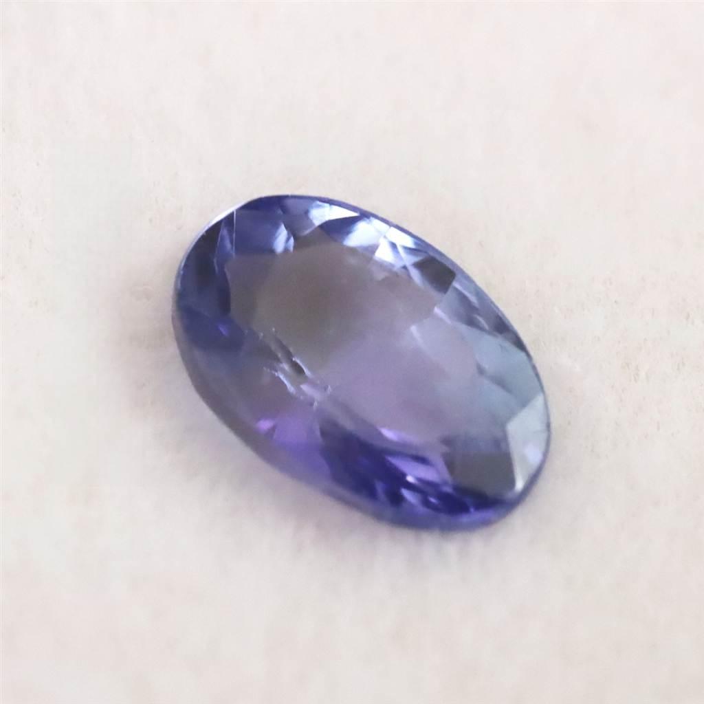 タンザナイト 非加熱 5.9mmオーバル ファセットカット ルース 0.45ct #26789 | 2枚目