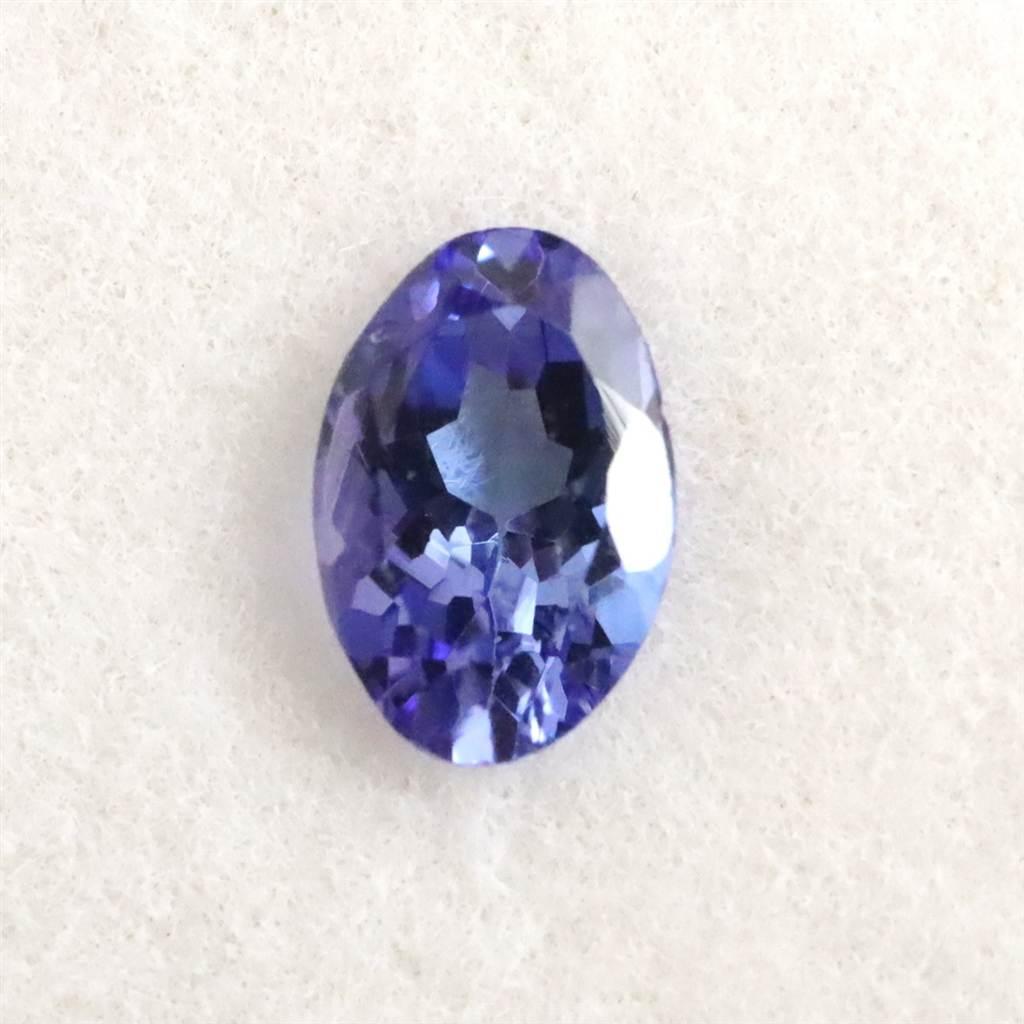タンザナイト 非加熱 6.1mmオーバル ファセットカット ルース 0.45ct #28482