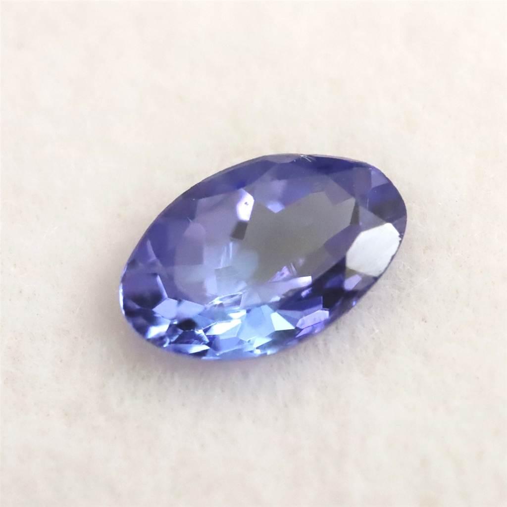 タンザナイト 非加熱 6.1mmオーバル ファセットカット ルース 0.45ct #28482 | 3枚目